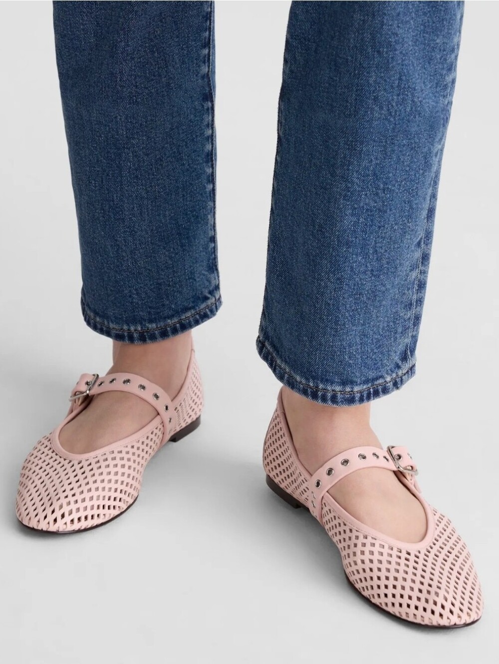 Madewell Remy Mary Jane Flat Perforated Leather Size 7.5